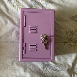 Purple Coin Bank Mini Locker with Key